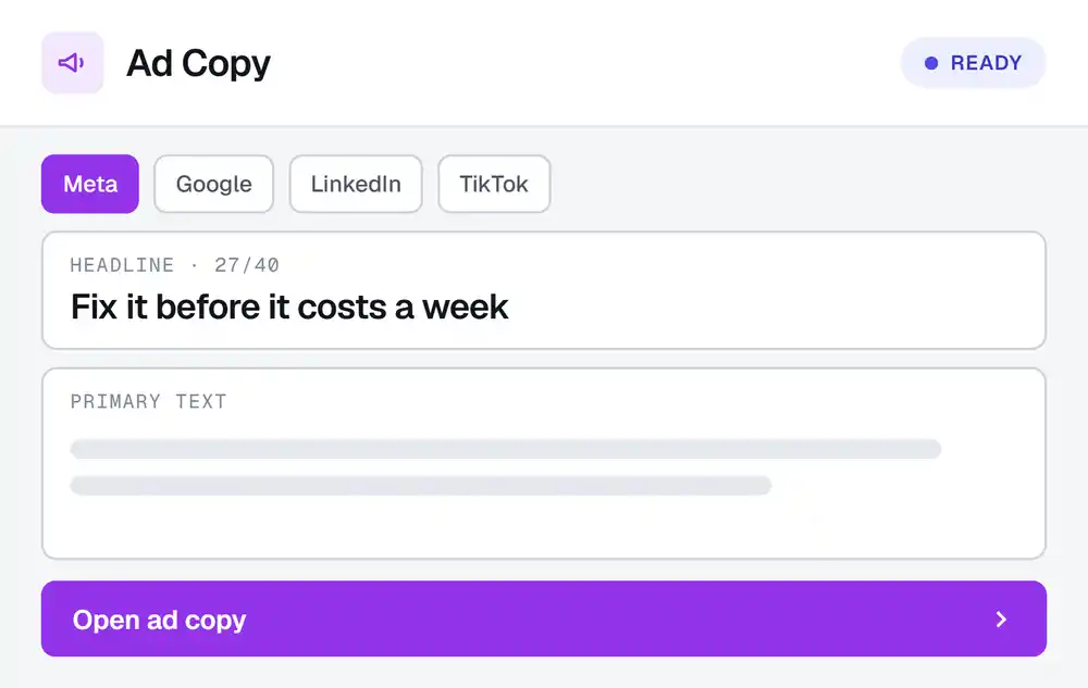 Paid ad copy that keeps its promise and converts.