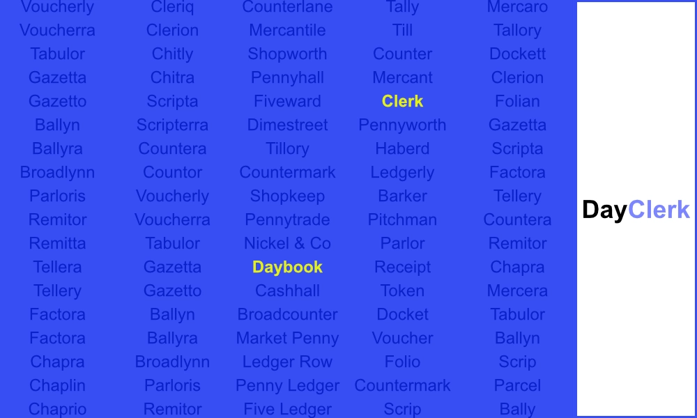 The naming journey from initial concepts to the DayClerk brand name